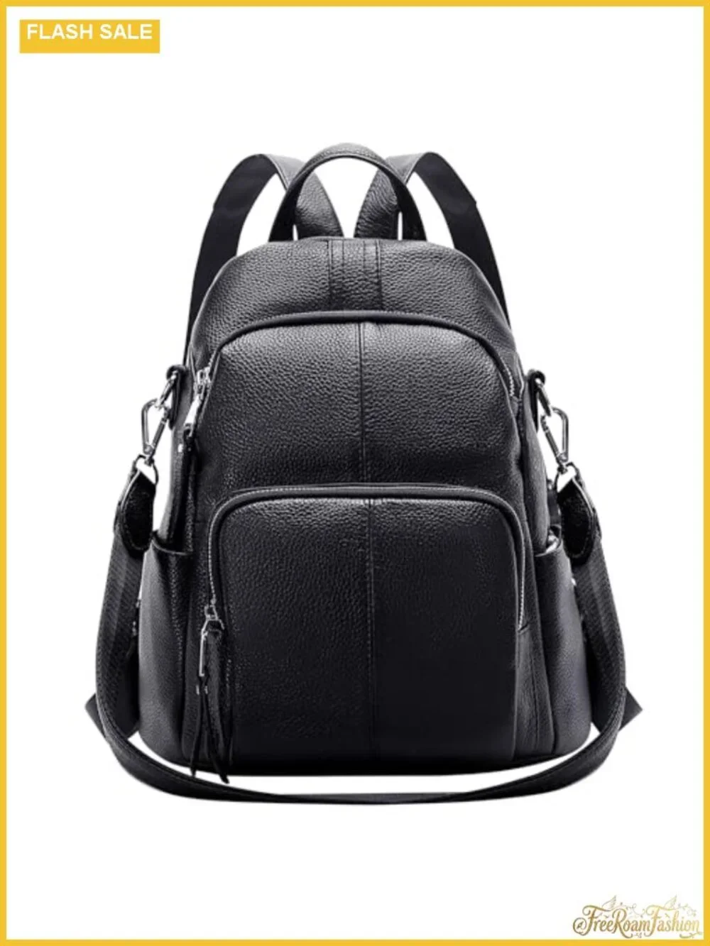 Genuine Leather Convertible Backpack for Women Anti-Theft Daypack